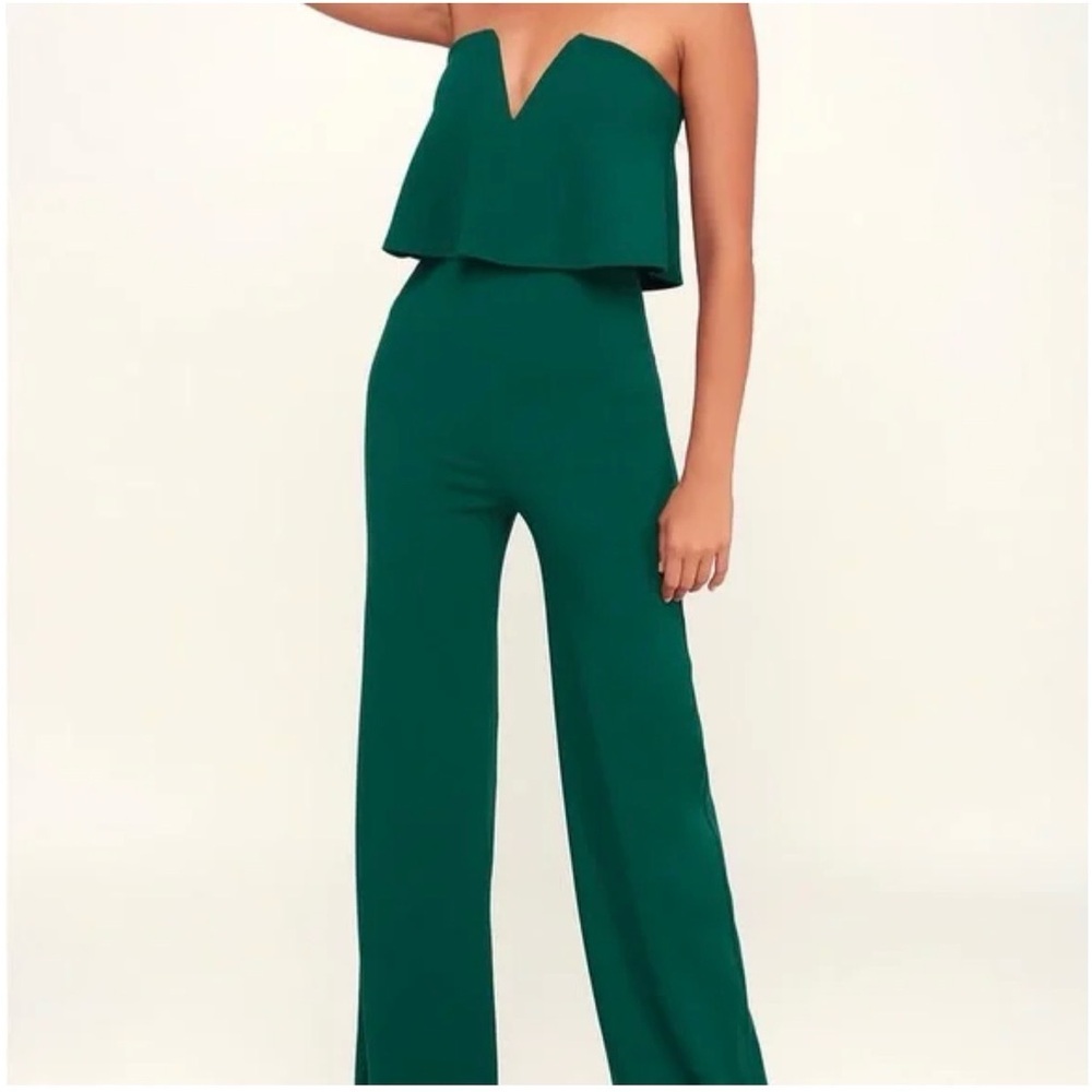 Lulu’s Power of Love Green Jumpsuit